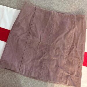 Free People Modern Femme Vegan Suede Mini Skirt Mauve Size 6